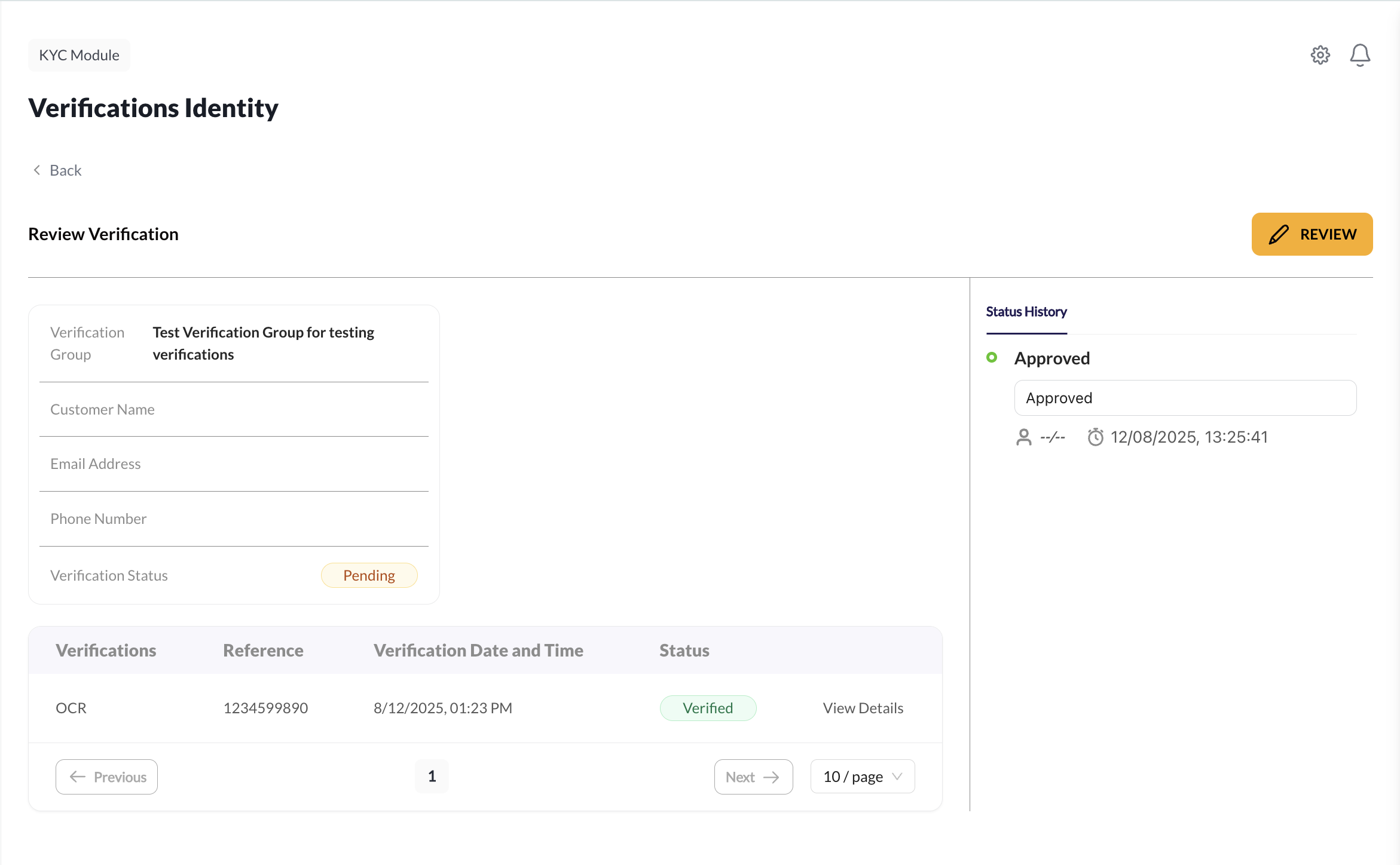Admin Review Interface