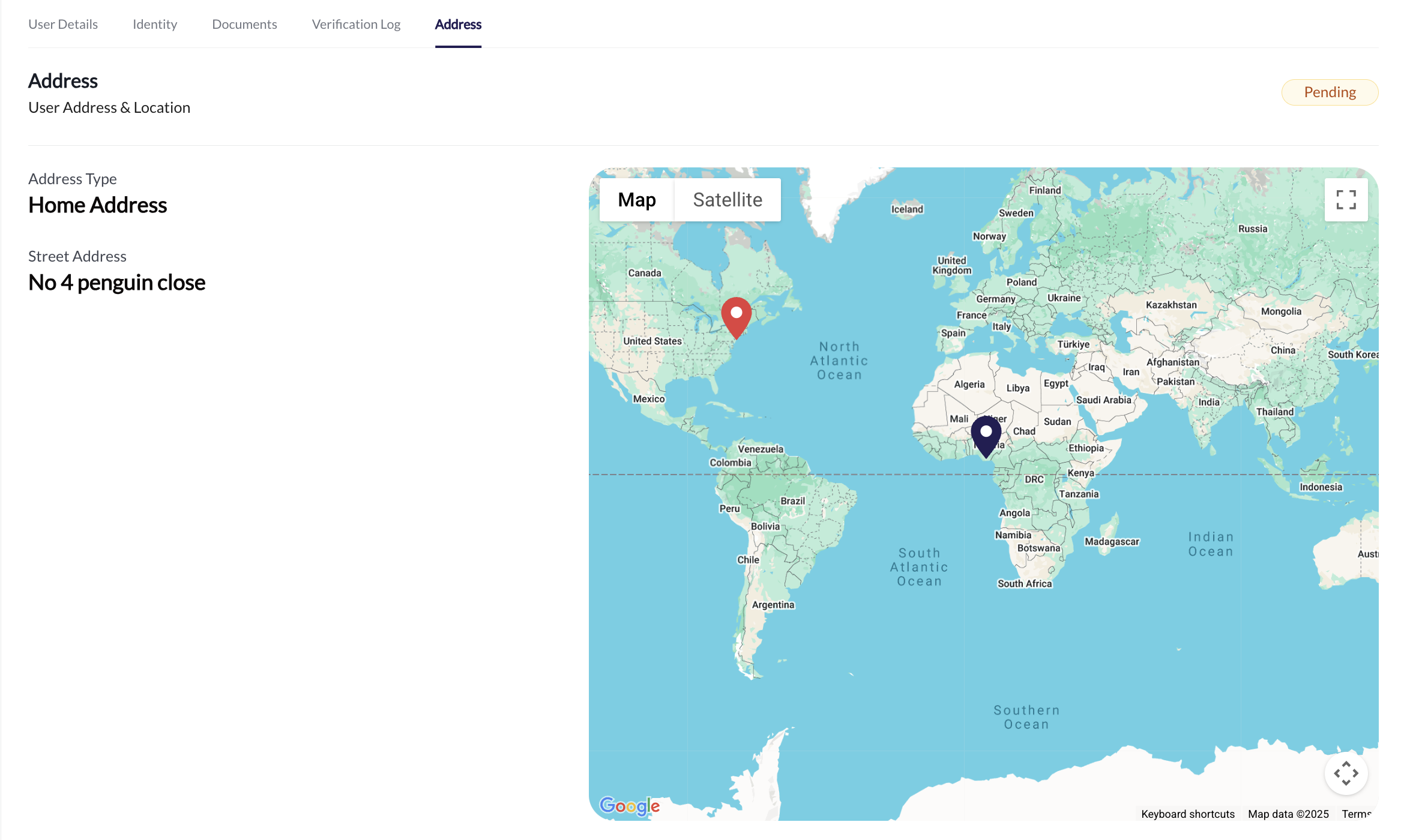 Address Verification Dashboard